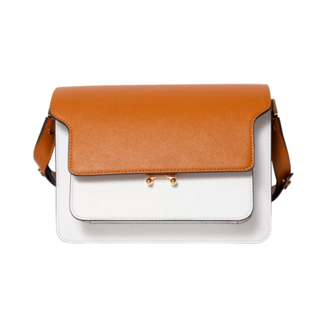 마르니 사피아노 미니 트렁크백 디종 릴리 화이트(Marni Saffiano Mini Trunk Bag Dijon Liliy White) - 1