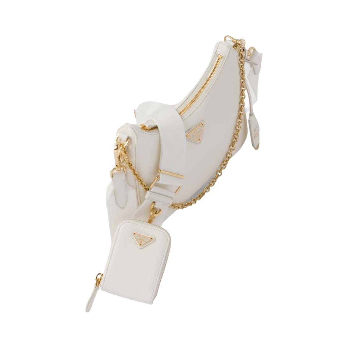 프라다 리에디션 2005 사피아노 레더 숄더백 화이트(Prada Re-Edition 2005 Saffiano Leather Shoulder Bag White) - 2