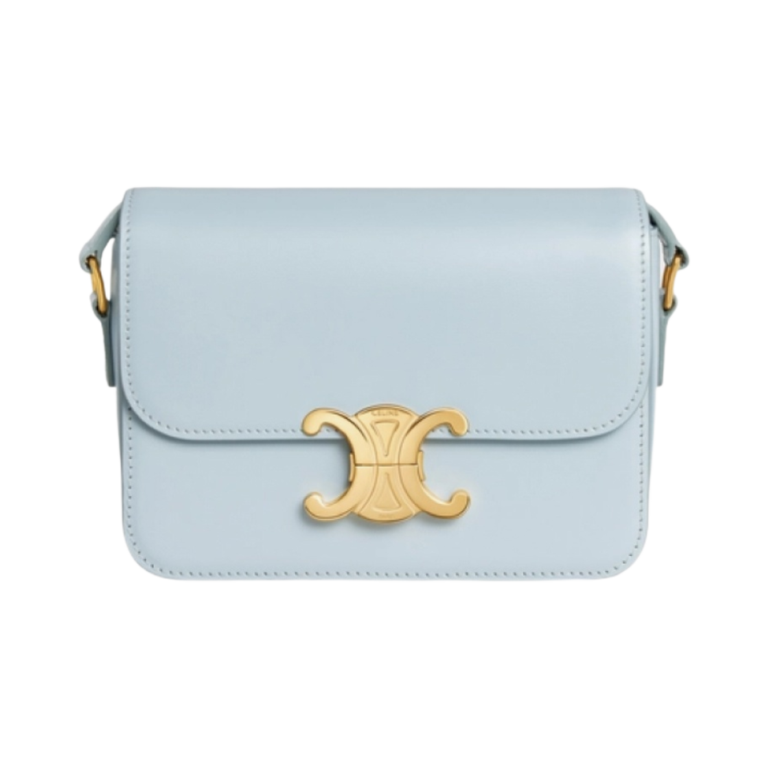 셀린느 샤이니 카프스킨 틴 트리옹프 백 아이스 블루