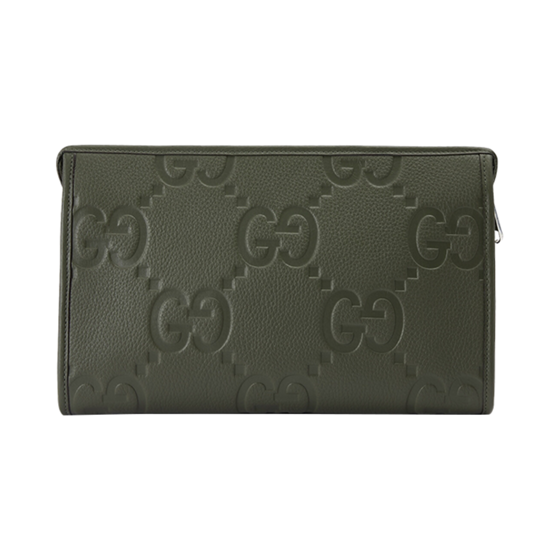 구찌 점보 GG 파우치 다크 그린 레더(Gucci Jumbo GG Pouch Dark Green Leather) - 3