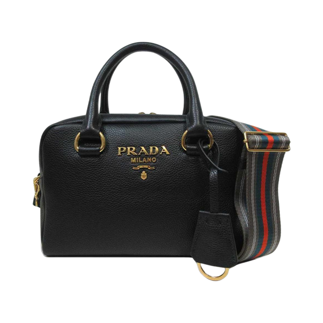 1BB108-2E8K-F0002 Prada Vitello Phenix Tote Bag Black