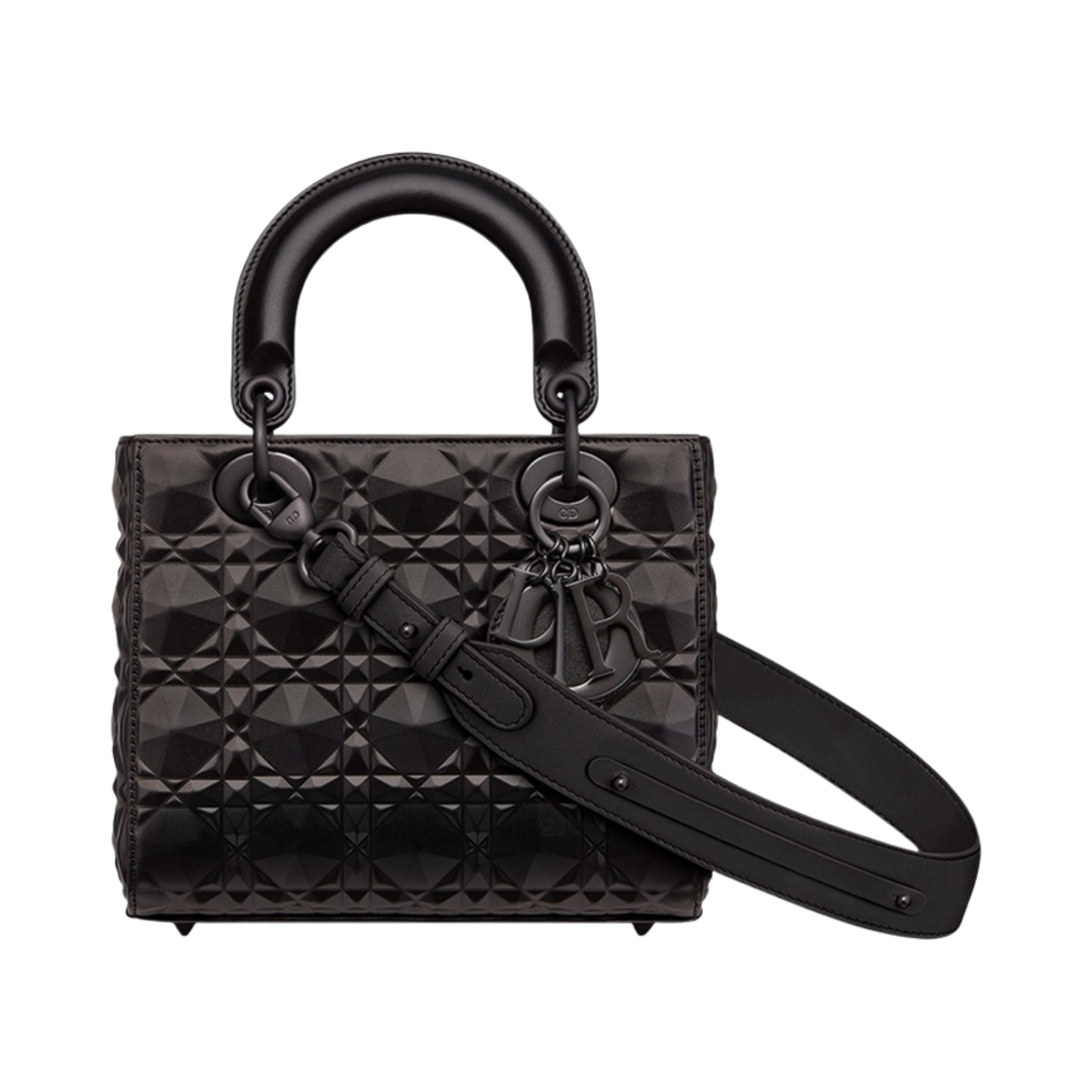 디올 스몰 레이디 백 마이 ABC디올 까나쥬 카프스킨 다이아몬드 모티프 블랙(Dior Small Lady Bag My ABCDior Cannage Calfskin Diamond Motif Black) - 1