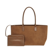 Kindersalmon Women Margo Suede Tote Bag Caramel