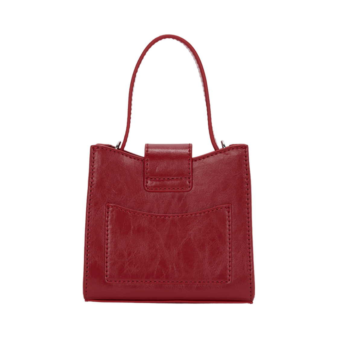 마뗑킴 스퀘어 미니 레더 버클 백 레드(Matin Kim Square Mini Leather Buckle Bag Red) - 2