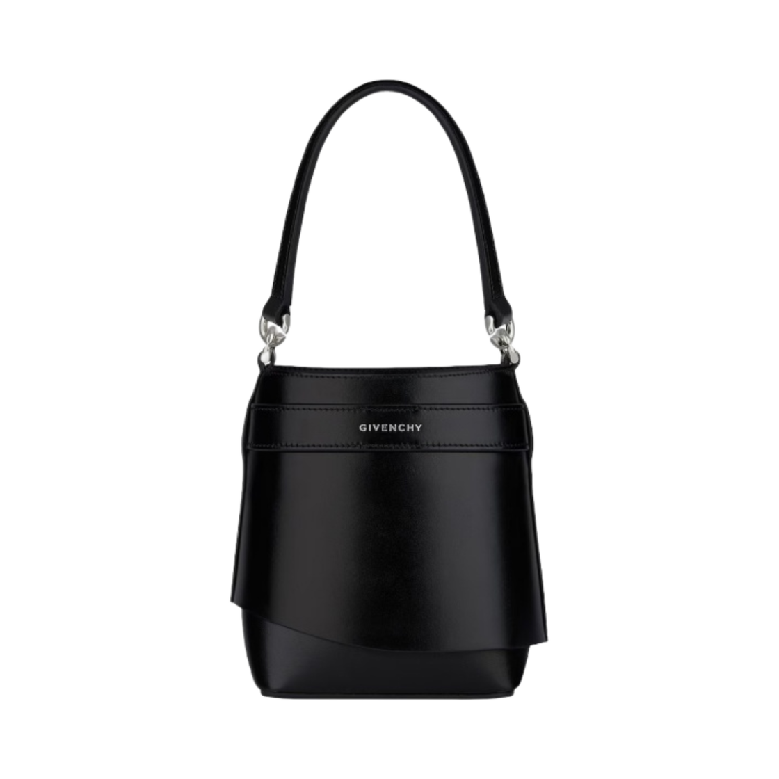 지방시 박스 레더 마이크로 샤크 락 버킷백 블랙(Givenchy Micro Shark Lock Bucket Bag in Box Leather Black) - 2