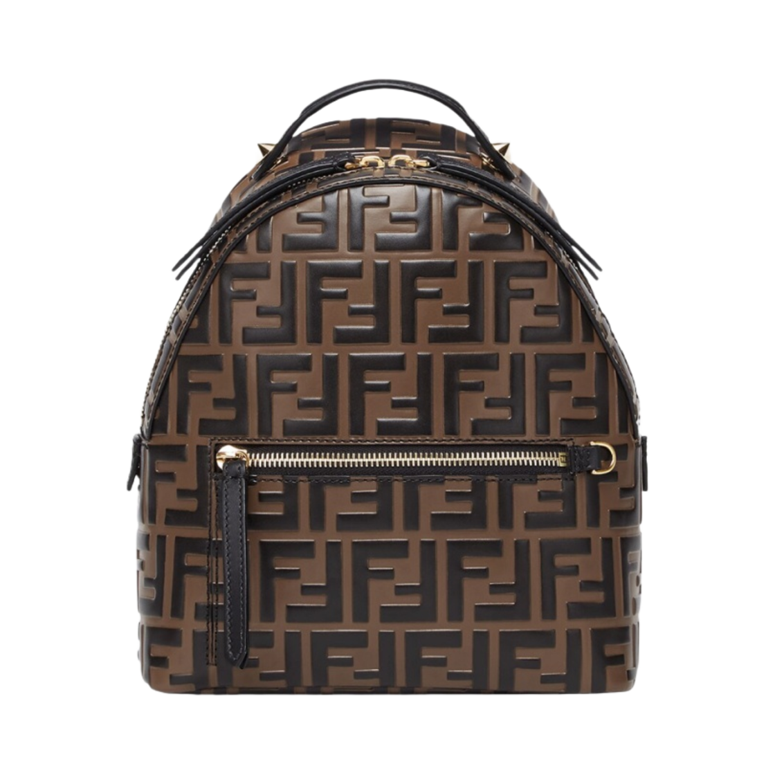 펜디 레더 FF 미니 백팩 브라운(Fendi Leather FF Mini Backpack Brown) - 1