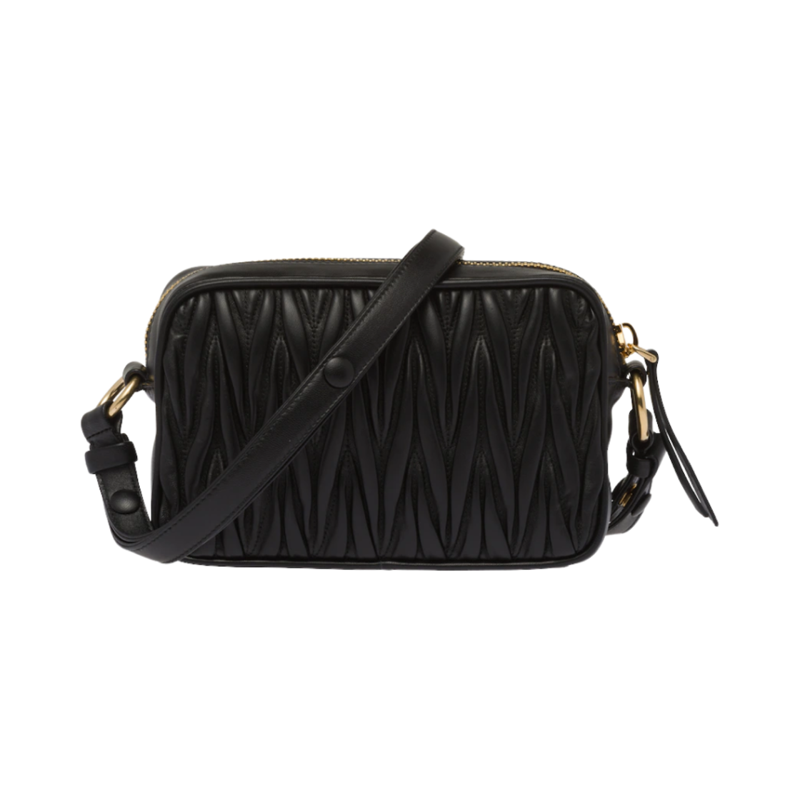 미우 미우 마테라쎄 나파 가죽 숄더백 블랙(Miu Miu Matelasse Nappa Leather Shoulder Bag Black) - 3