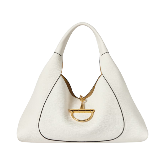 Gucci Softbit Maxi Shoulder Bag White Leather