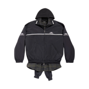 Balenciaga 3B Sports Icon Layered Tracksuit Jacket in Black