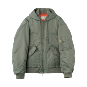 General Idea Unisex Hoody Flight Bomber Jacket Khaki