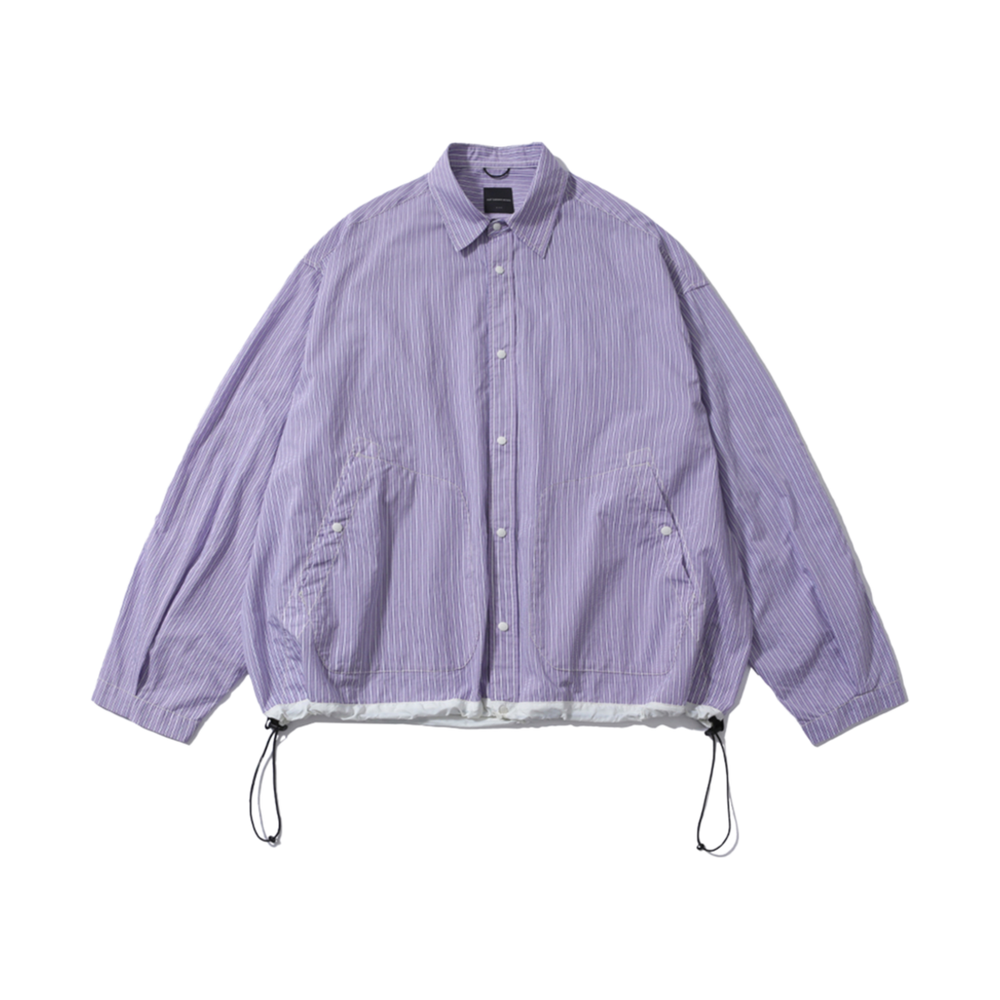 [SS24] 모이프 와이드 드로우스트링 블루종 퍼플 스트라이프