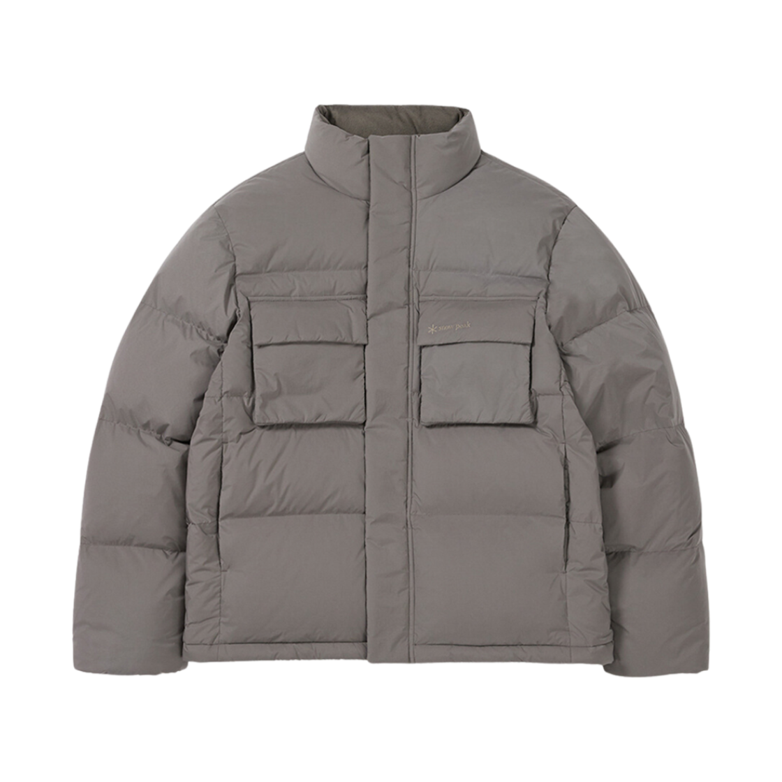 S24WMKDJ20DK Snow Peak Utility Stand Neck Heavy Down Jacket Dark Khaki