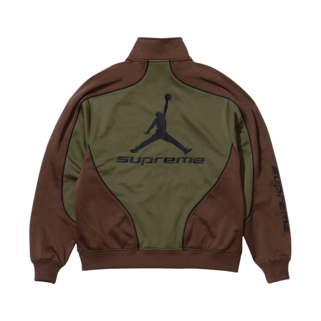 슈프림 x 조던 트리콧 트랙 자켓 올리브 - 24FW(Supreme x Jordan Tricot Track Jacket Olive - 24FW)