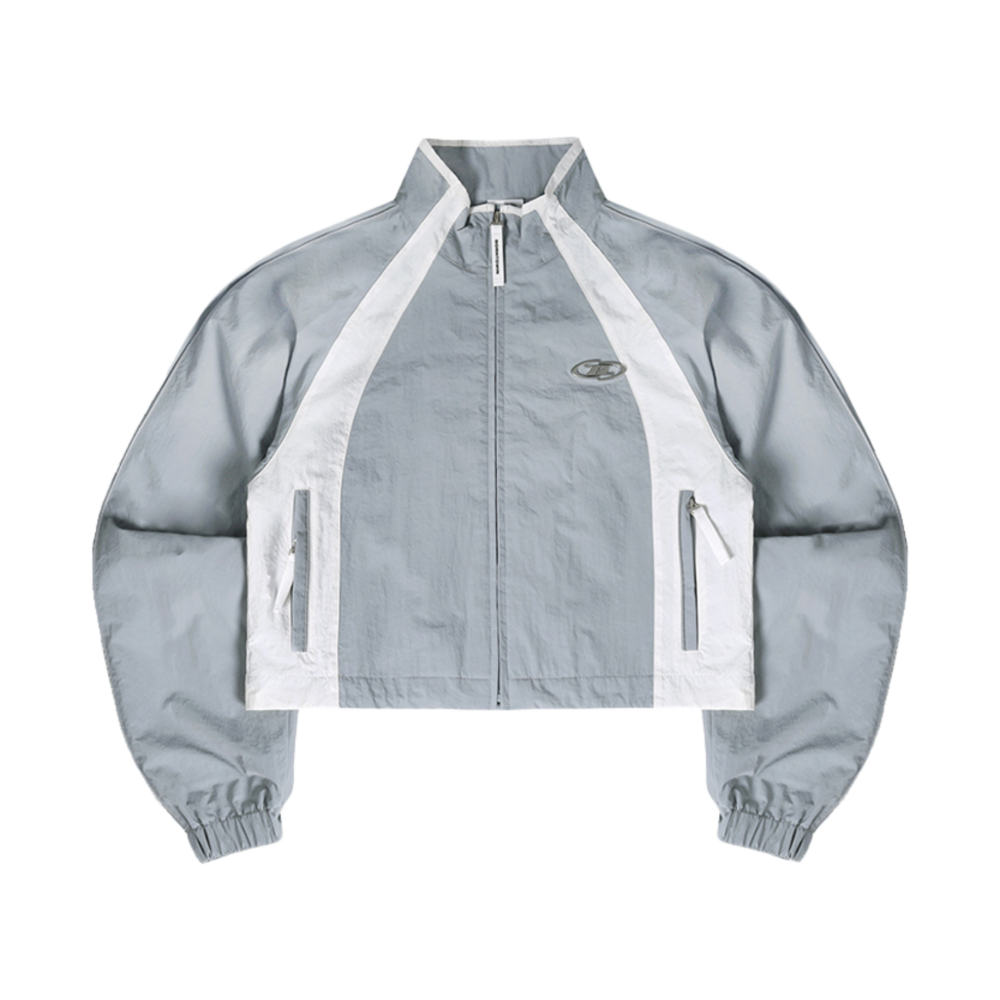 BG1WJK126GY BORN TO WIN W Nylon Block Jacket Grey