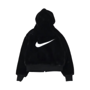 (W) Nike NSW Essentials Faux Fur Jacket Black - Asia