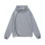 Art Of Field Side Snap Jersey Hooded Light Gray