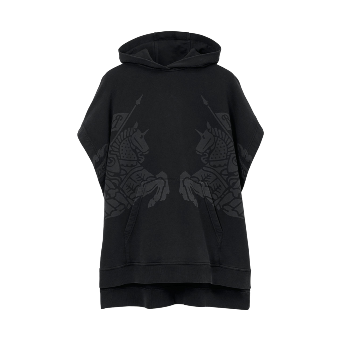버버리 EKD 코튼 후드 판초 블랙(Burberry EKD Cotton Hooded Poncho Black) - 1