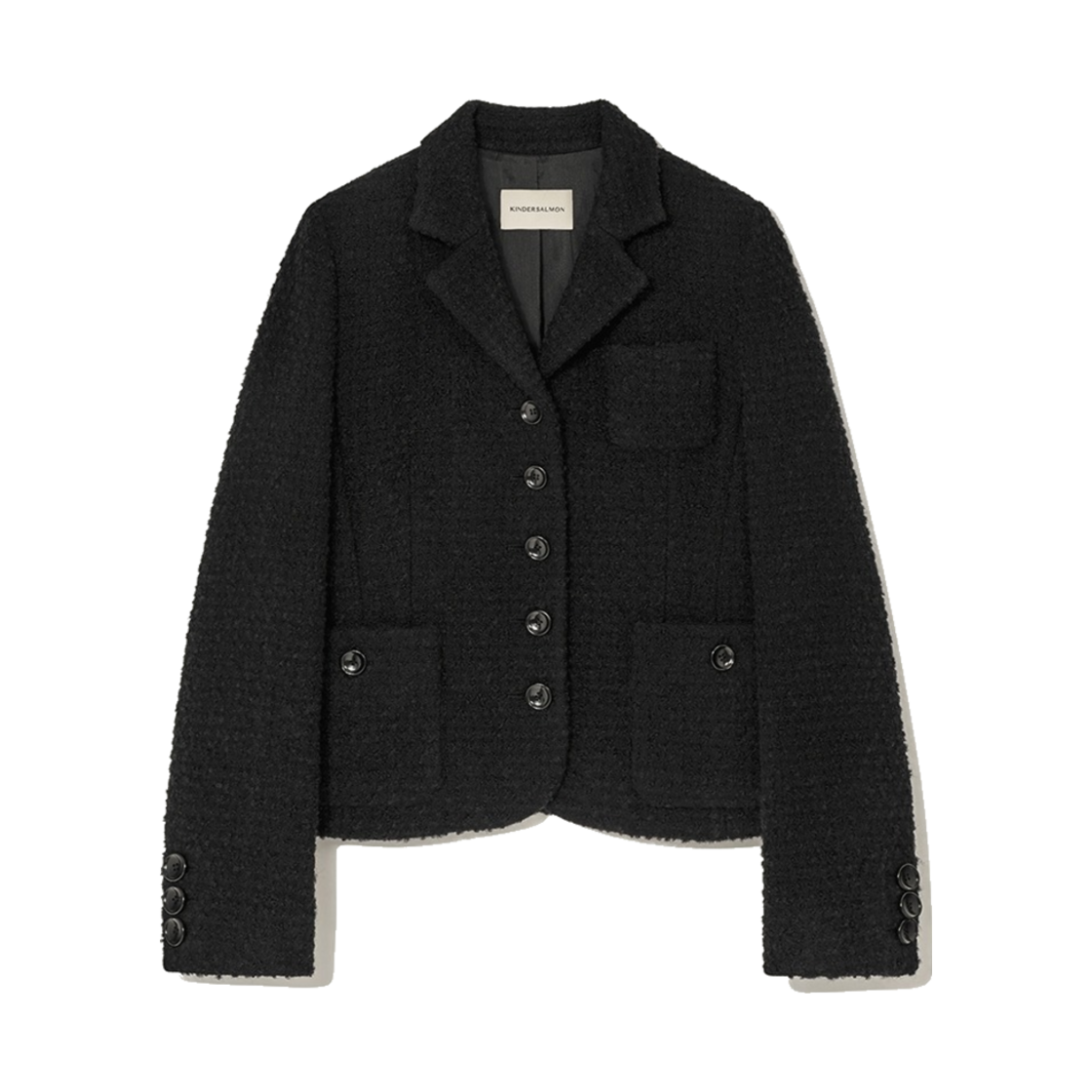 24FW014OT Kindersalmon Women Aurelia Tweed Jacket Black