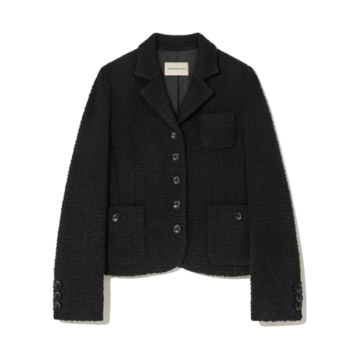 24FW014OT Kindersalmon Women Aurelia Tweed Jacket Black