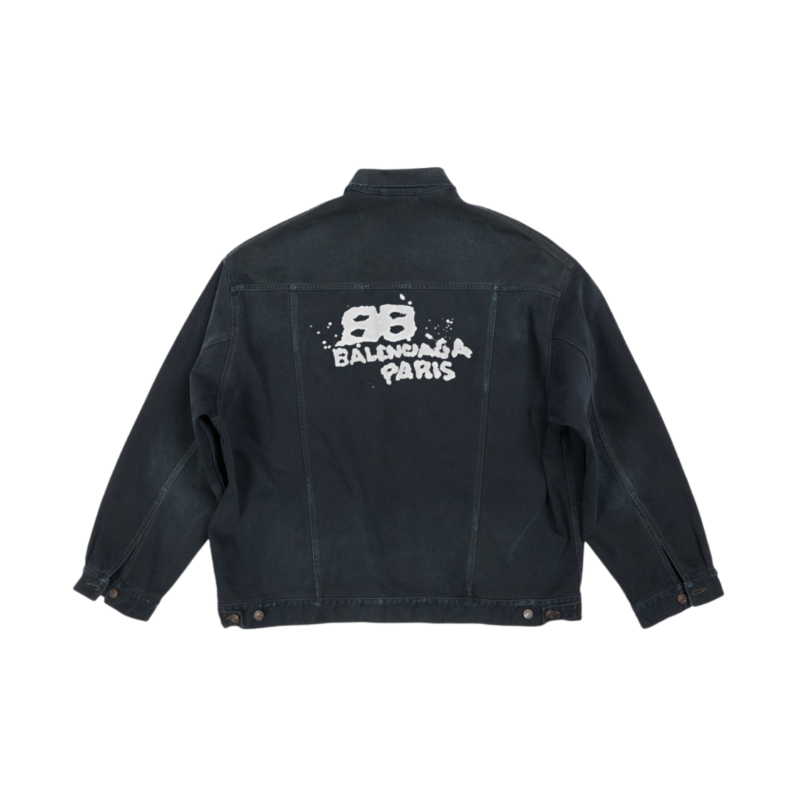 발렌시아가 핸드 드로운 BB 아이콘 오버사이즈 자켓 블랙(Balenciaga Hand Drawn BB Icon Oversized Jacket Black) - 2