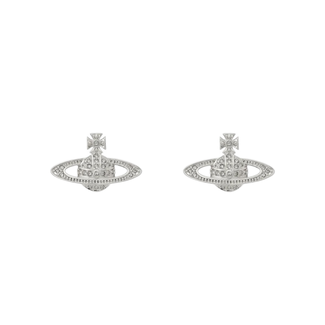 (W) 비비안 웨스트우드 미니 바스 릴리프 이어링 실버((W) Vivienne Westwood Mini Bas Relief Earrings Silver)