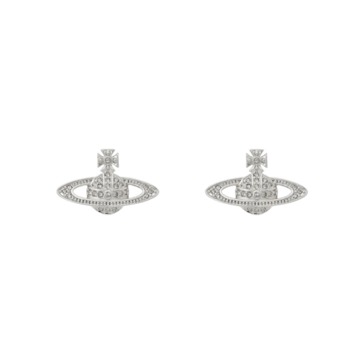 (W) Vivienne Westwood Mini Bas Relief Earrings Silver