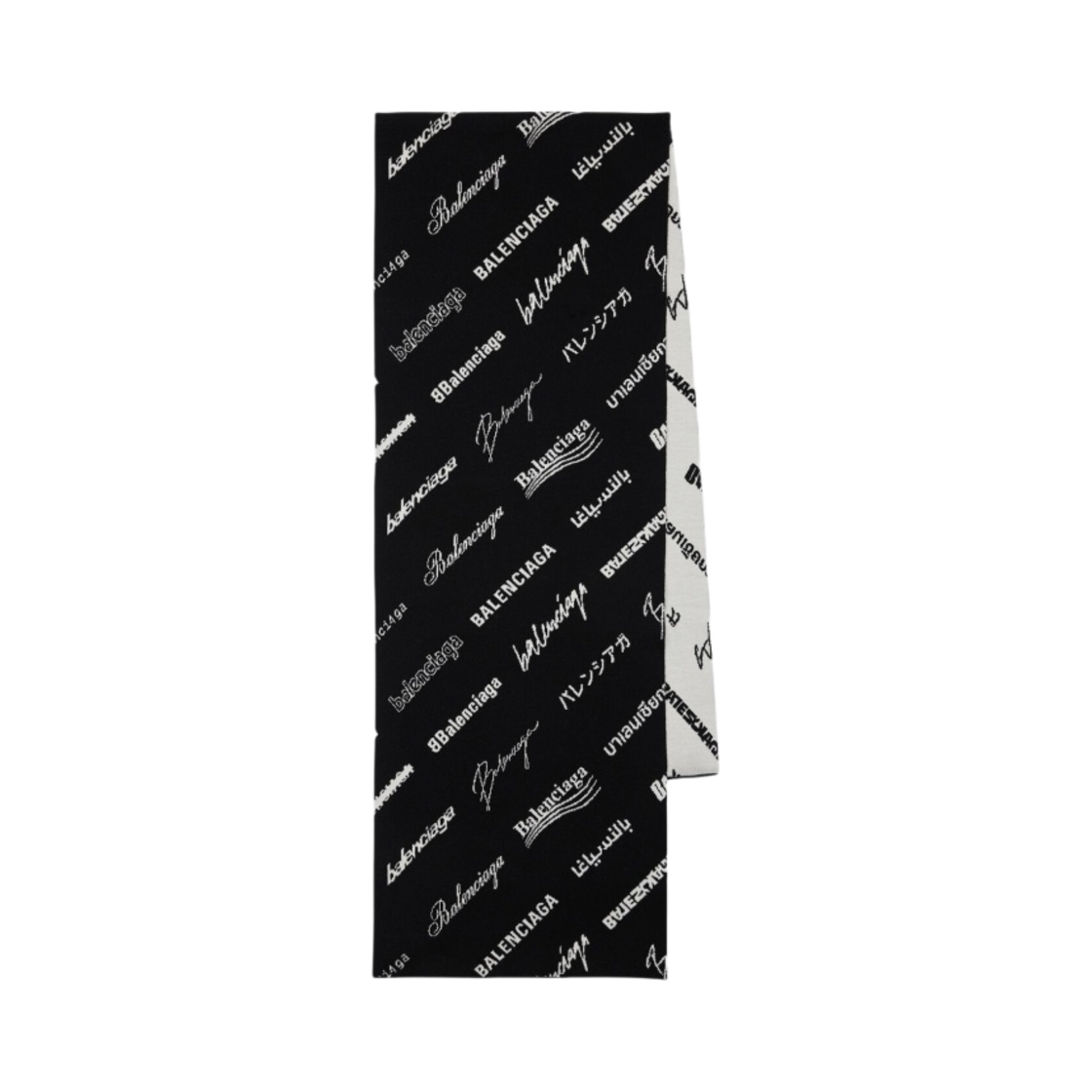 발렌시아가 로고매니아 올 오버 스카프 블랙(Balenciaga Logomania All Over Scarf Black) - 1