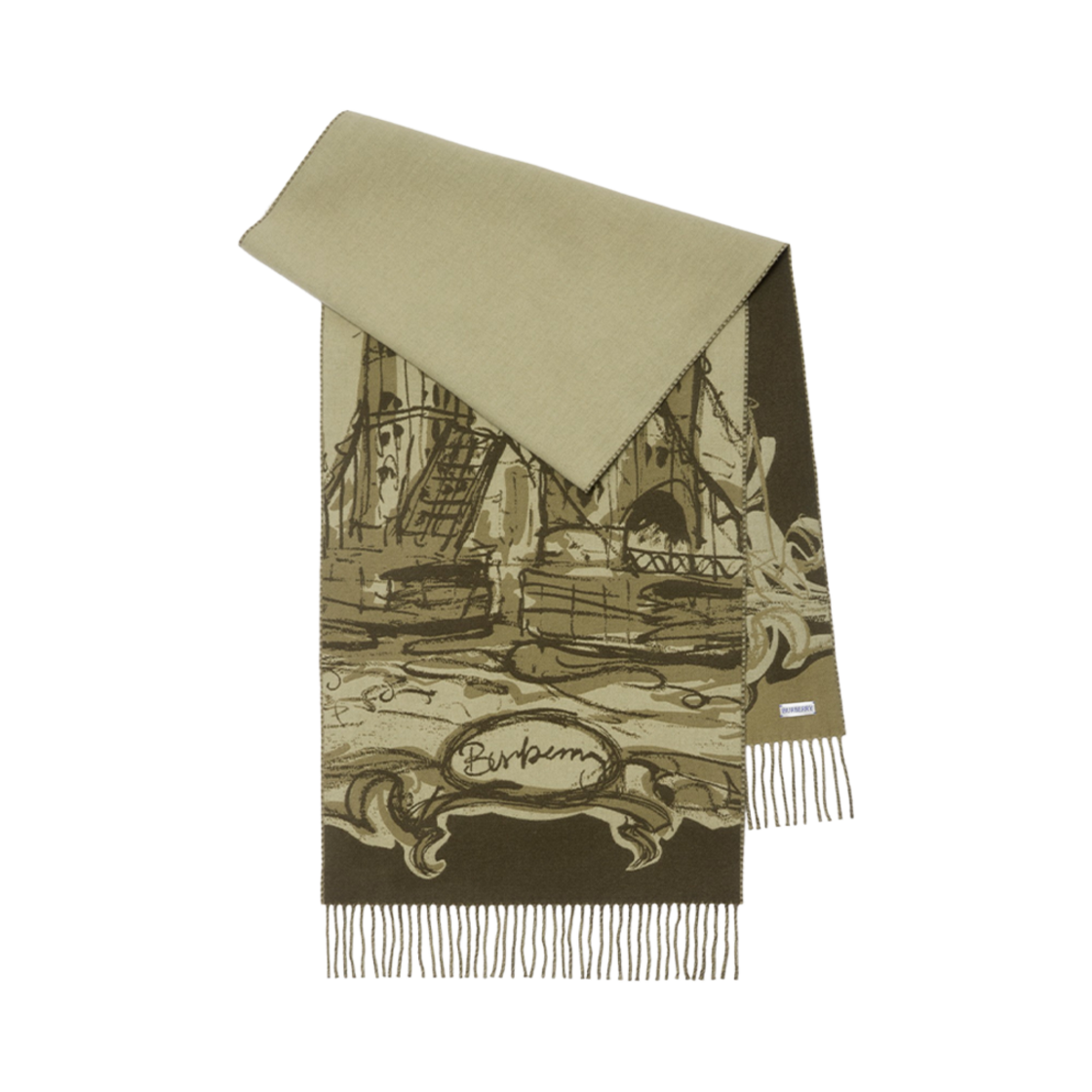 버버리 타워 브릿지 캐시미어 머플러 헌터(Burberry Tower Bridge Cashmere Muffler Hunter) - 1