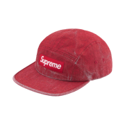 Supreme Coated Denim Camp Cap Red - 24SS
