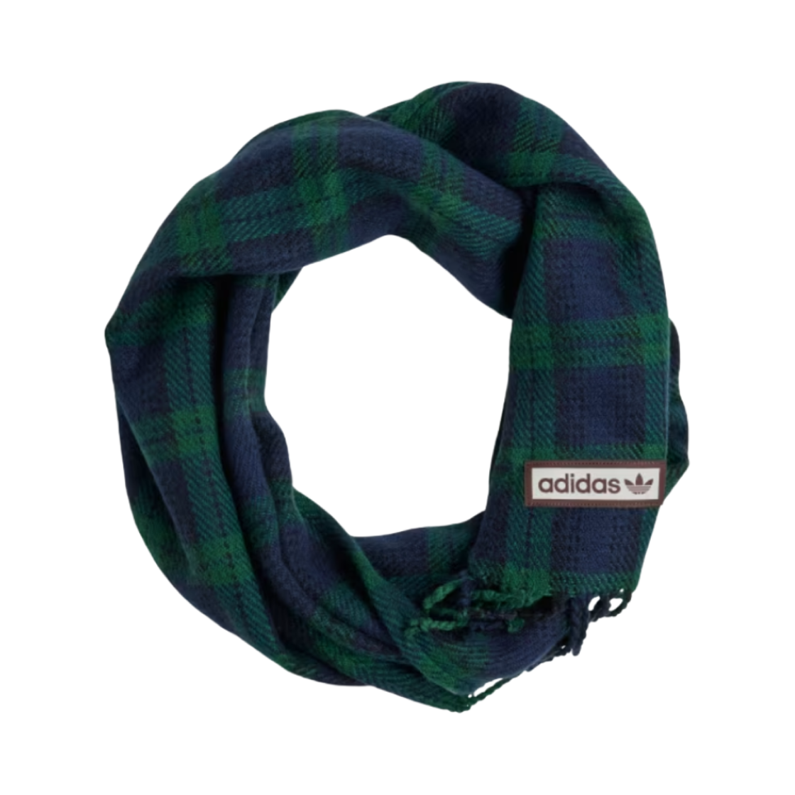 IY4108 Adidas Originals Tartan Scarf Night Indigo Collegiate Green