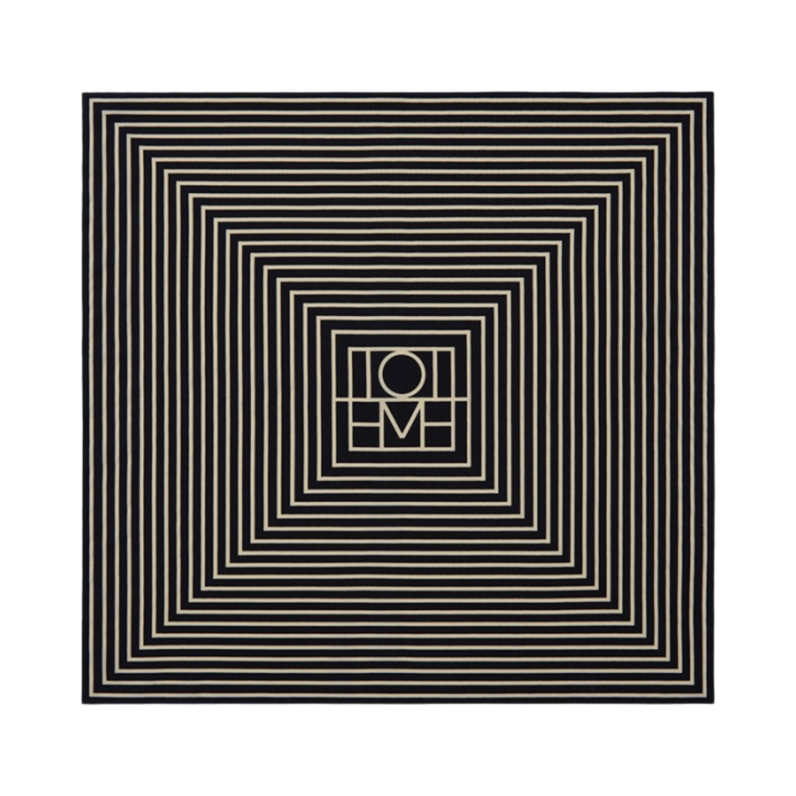 토템 시그니쳐 모노그램 실크 스카프 블랙(Toteme Signature Monogram Silk Scarf Black)