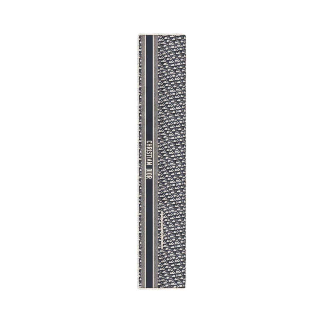 디올 오블리크 머플러 테크니컬 태피터 에크루 셔링 네이비 블루(Dior Oblique Muffler Technical Taffeta Ecru Shearling Navy Blue) - 2