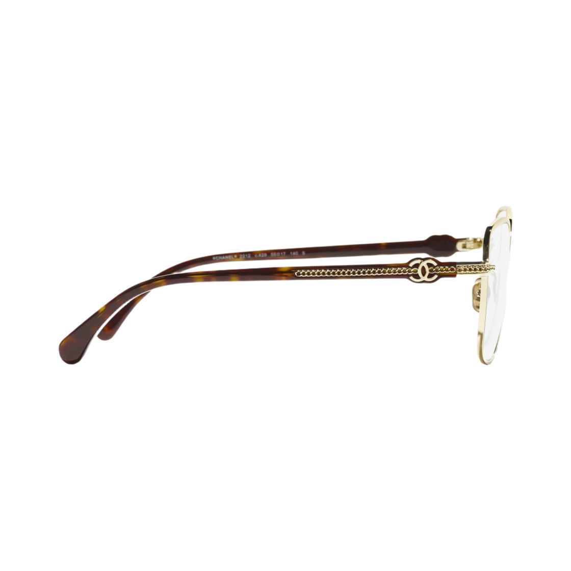 샤넬 버터플라이 프레임 메탈 & 골드 톨토이즈(Chanel Butterfly Eyeglasses Metal & Gold Tortoise) - 3