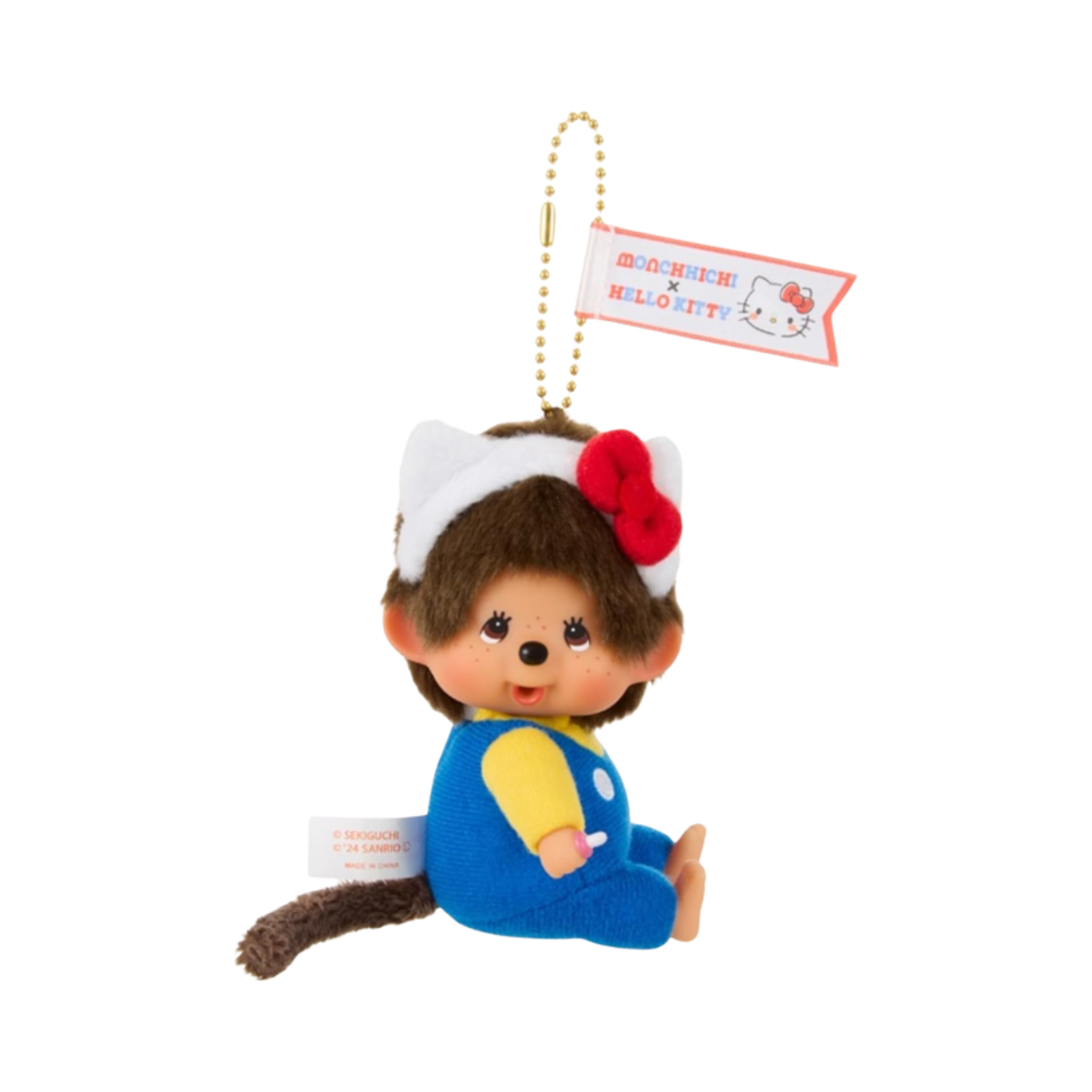 산리오 헬로 키티 x 몬치치 50주년 기념 몬치치 홀더(Sanrio Hello Kitty x Monchhichi 50th Anniversary Monchhichi Holder)