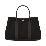 Hermes Garden Party 36 Bag Military Canvas Negonda & Palladium Ebene