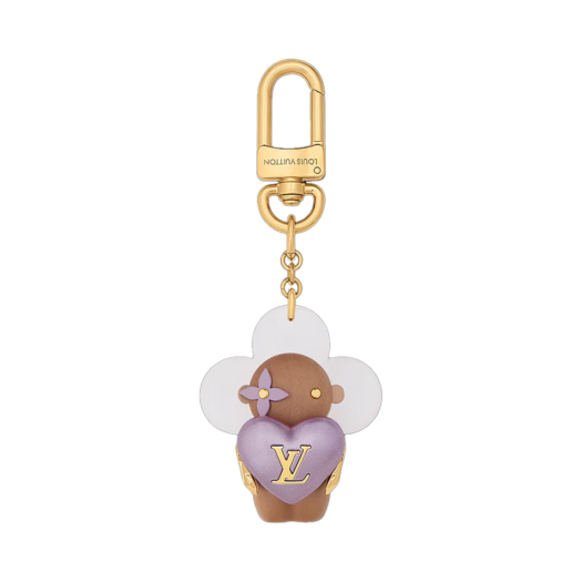 M01546 Louis Vuitton Vivienne Amour Key Holder Light Purple/Brown