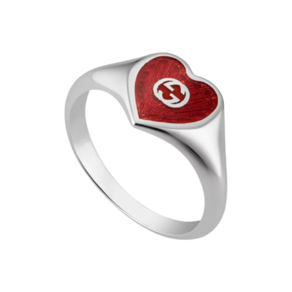 구찌 하트 링 인터로킹 G 실버(Gucci Heart Ring With Interlocking G Silver)