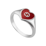 Gucci Heart Ring With Interlocking G Silver