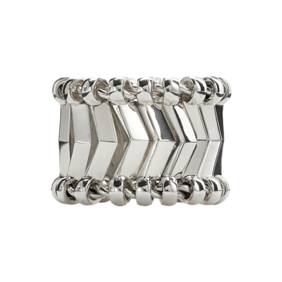 보테가 베네타 쉐브론 링 실버(Bottega Veneta Chevron Ring Silver) - 1