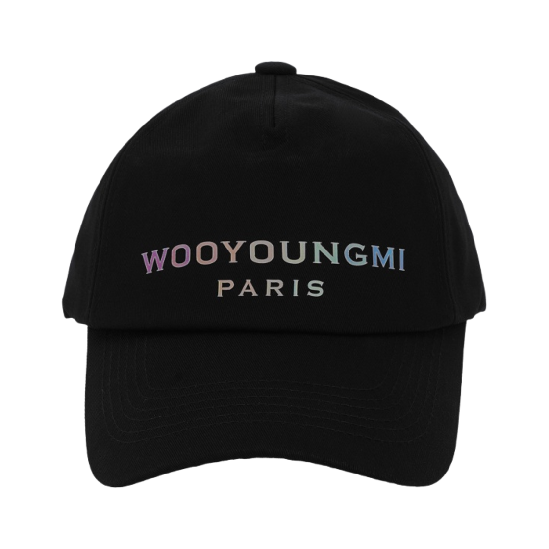 우영미 렌티큘러 엠브로이드 볼캡 블랙 - 23SS(Wooyoungmi Lenticular Embroidered Ball Cap Black - 23SS) - 2
