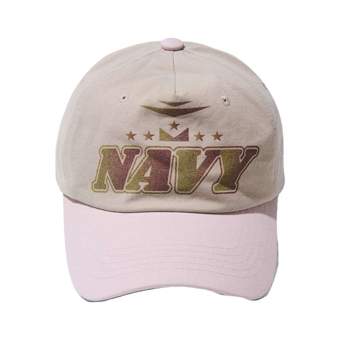 오가프 네이비 프린팅 볼캡 라이트핑크(Ogarp Navy Printing Ball Cap Lightpink)