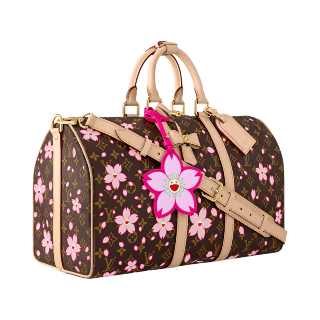 루이비통 x 무라카미 타카시 키폴 반둘리에 45 사쿠라 브라운(Louis Vuitton x Murakami Takashi Keepall Bandouliere 45 Sakura Brown) - 2