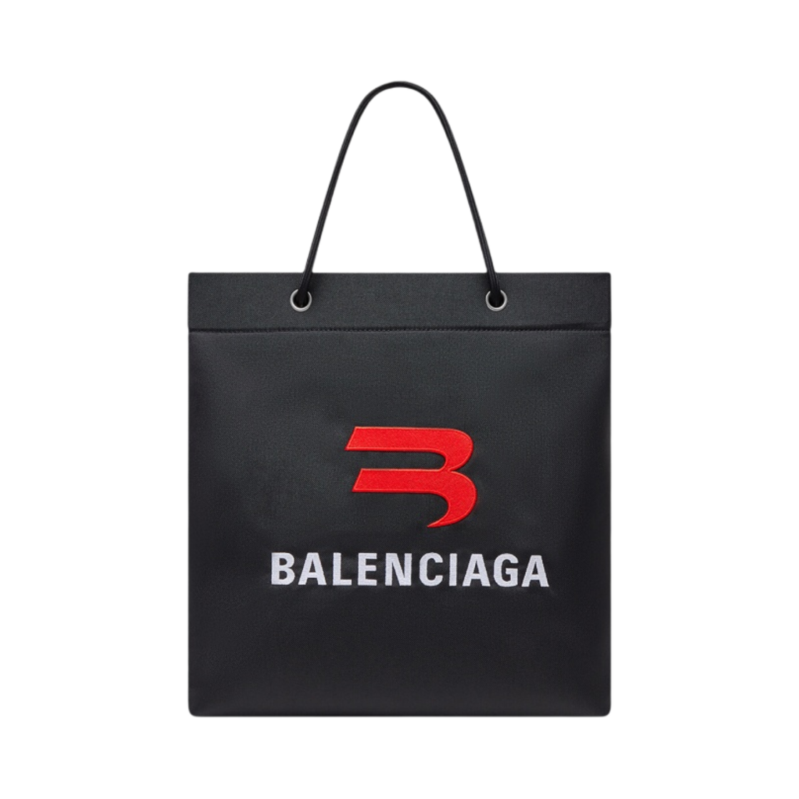 발렌시아가 익스플로러 스몰 자수 로고 쇼퍼백 블랙(Balenciaga Explorer Small Embroidered Logo Shopper Bag Black) - 1