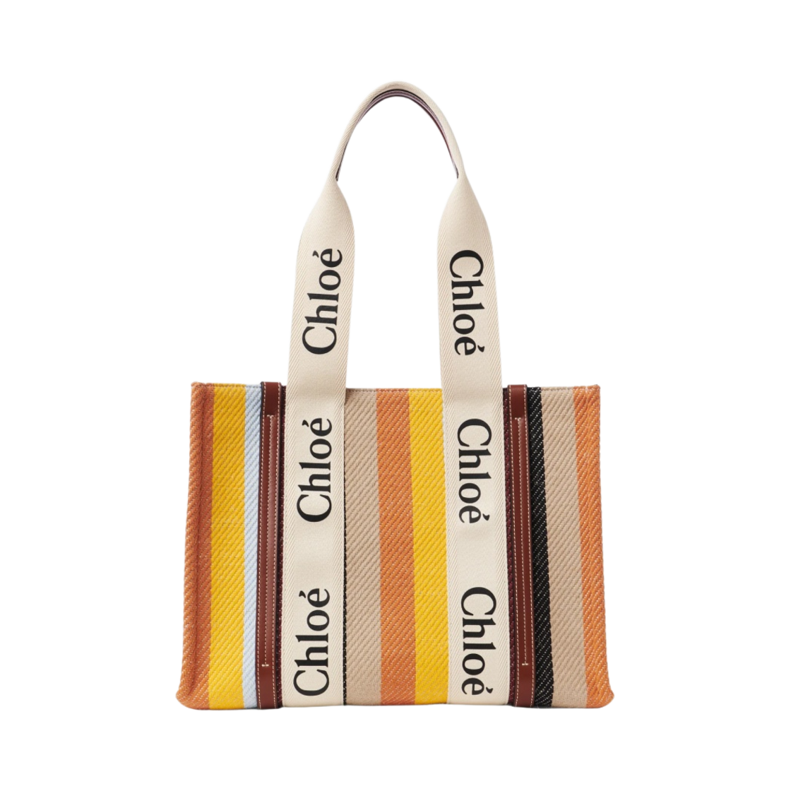 끌로에 우디 미디움 토트백 멀티컬러 브라운(Chloe Woody Medium Tote Bag Multicolor Brown) - 2
