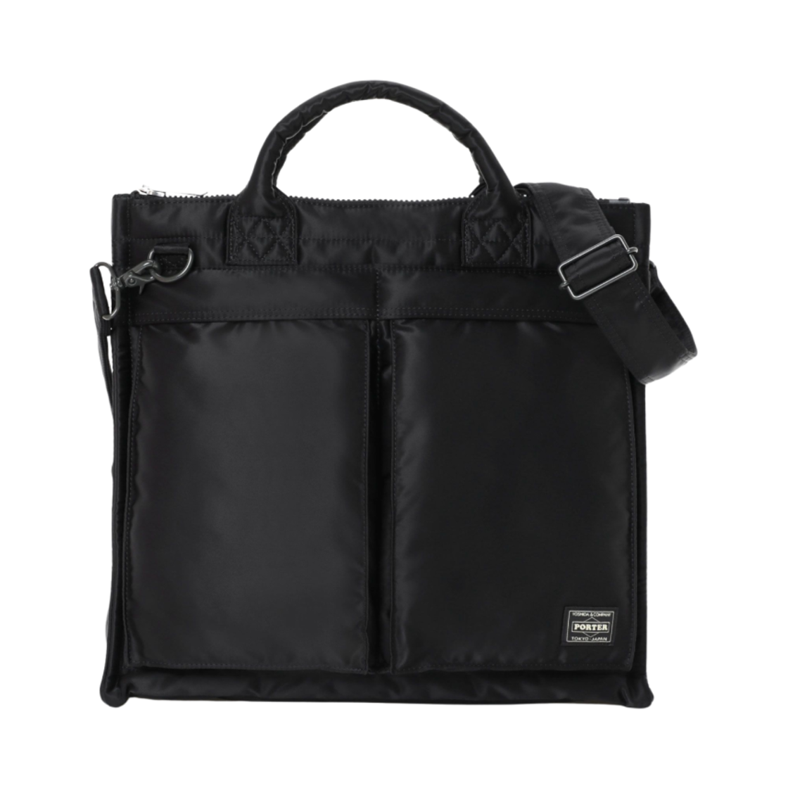 포터 올 뉴 탱커 스퀘어 토트백 라지 블랙(Porter All New Tanker Square Tote Bag L Black)
