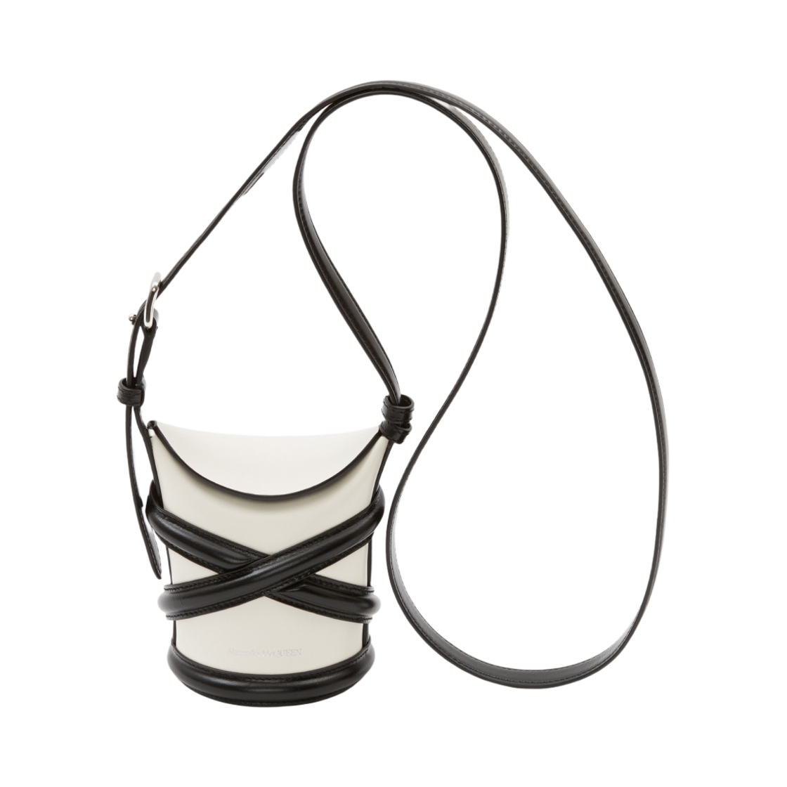 알렉산더 맥퀸 미니 커브백 아이보리 블랙(Alexander McQueen Curve Mini Bag Ivory Black) - 1