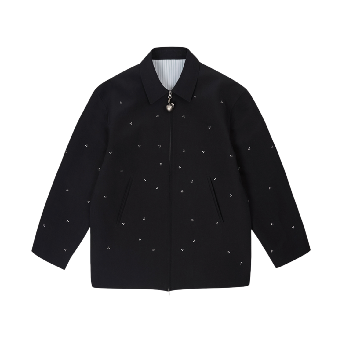 에스티유 스왈로브스키 크리스탈 비즈 자켓 블랙 + 애플 슬라이더