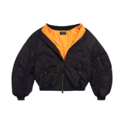 Balenciaga Off Shoulder Bomber Black