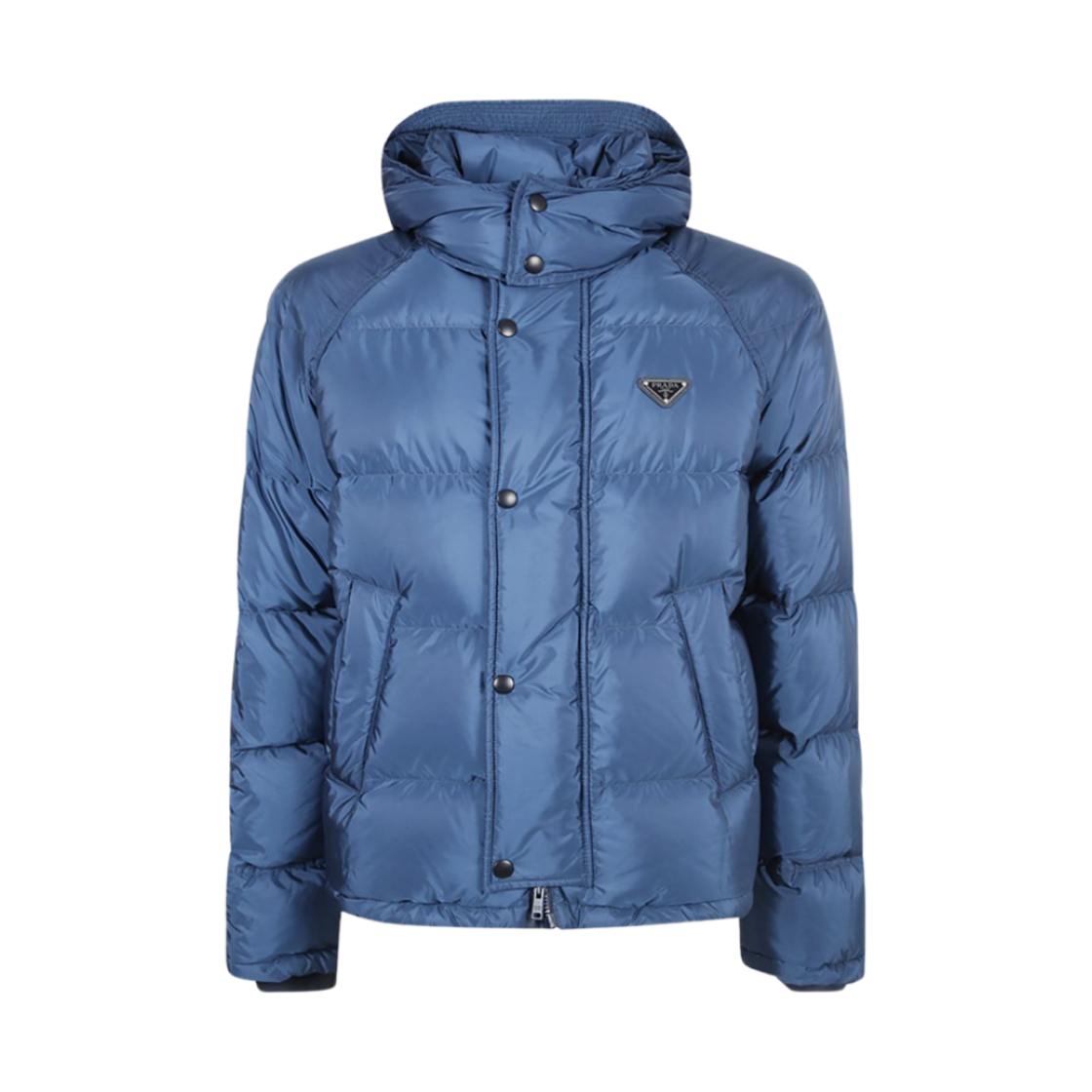 SGC699-1WQ9-F0AFC Prada Cropped Re-Nylon Down Jacket Blue
