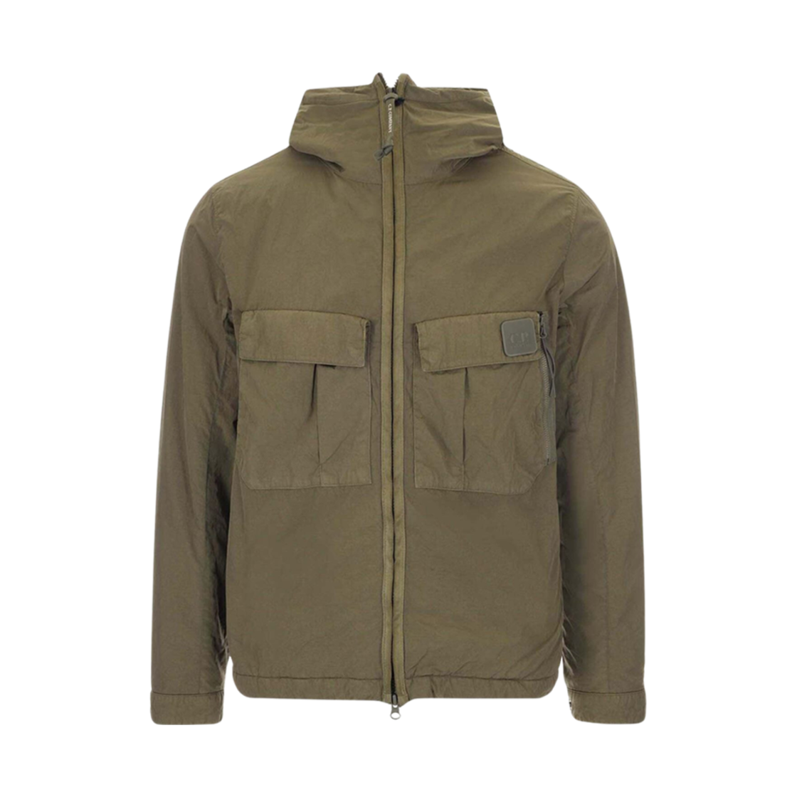 11CMOS149A005904G665 C.P. Company Metropolis Series Chrome-R Hooded Overshirt Stone Grey - 21FW